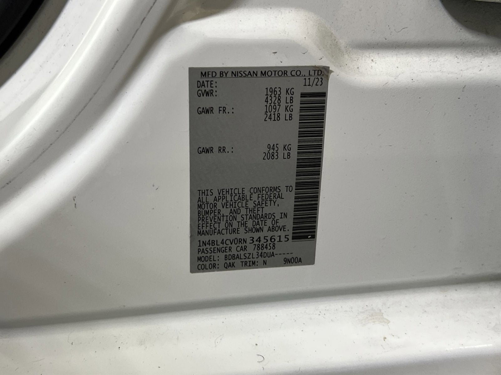 2024 Nissan Altima 2.5 SR